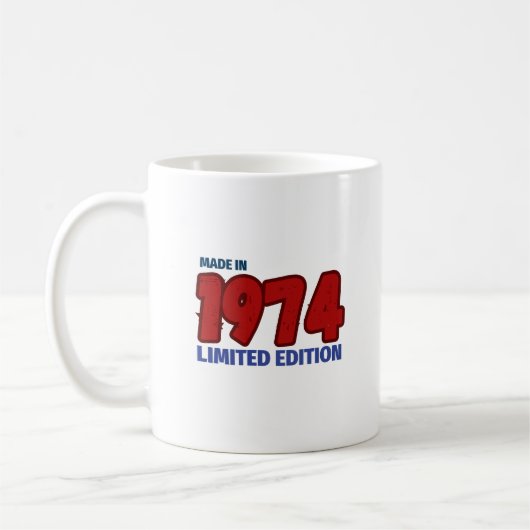 Made in 1974 Limited Edition T - Shirt Kaffeetasse (Links)