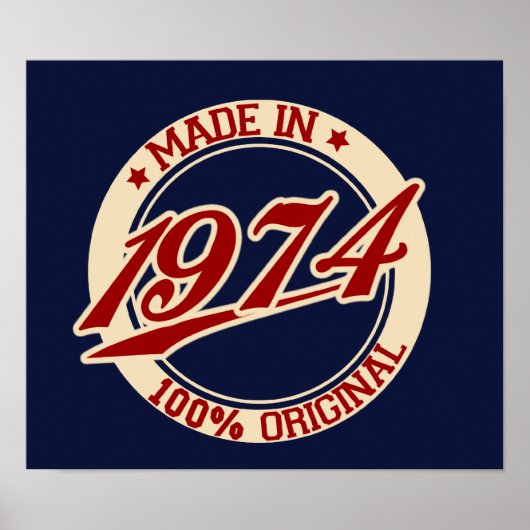 Made In 1974 Poster (Vorne)