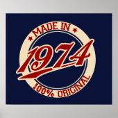 Made In 1974 Poster (Vorne)