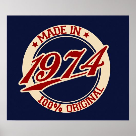 Made In 1974 Poster (Vorne)