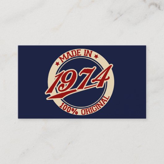 Made In 1974 Visitenkarte (Vorderseite)