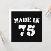 Made in 1975 karte (Vorderseite/Rückseite Beispiel)