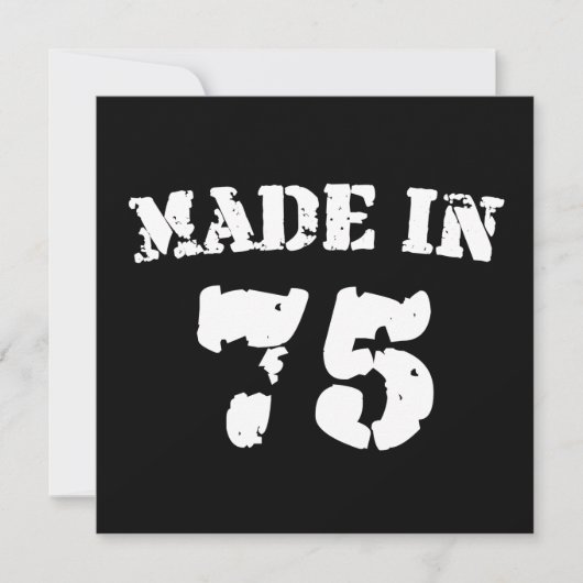 Made in 1975 karte (Vorderseite)