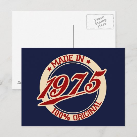 Made in 1975 postkarte (Vorne/Hinten)
