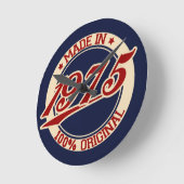 Made in 1975 runde wanduhr (Winkel)