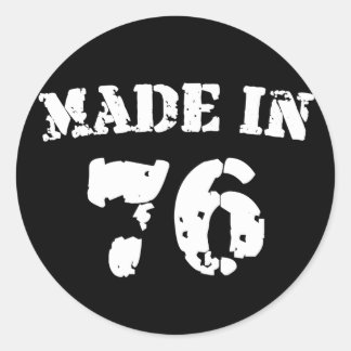 Made in 1976 runder aufkleber