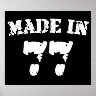 Made in 1977 poster