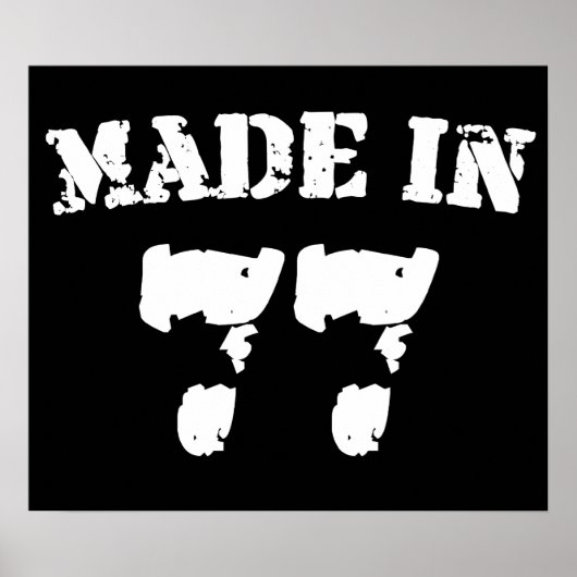 Made in 1977 poster (Vorne)