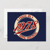 Made in 1978 postkarte (Vorne/Hinten)
