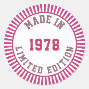 Made in 1978 runder aufkleber
