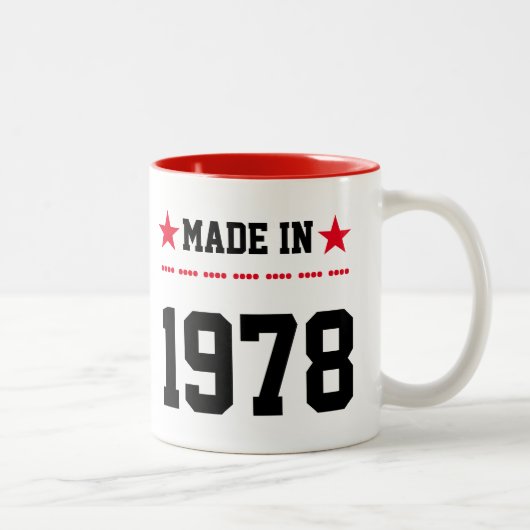 Made in 1978 zweifarbige tasse (Rechts)