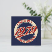 Made in 1979 karte (Stehend Vorderseite)