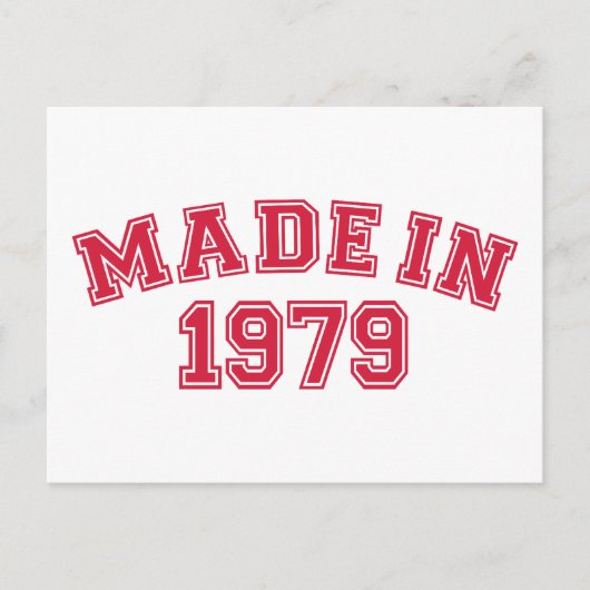 Made in 1979 postkarte (Vorderseite)