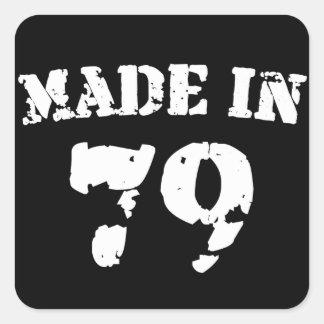 Made in 1979 quadratischer aufkleber
