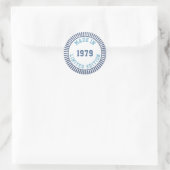 Made in 1979 runder aufkleber (Tasche)