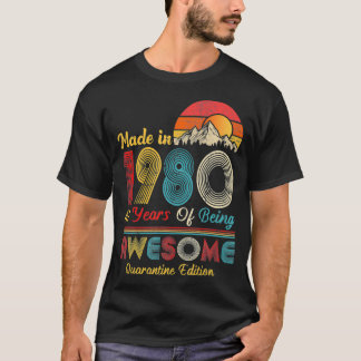 Made in 1980 41st Birthday Quarantine Geschenk 41  T-Shirt