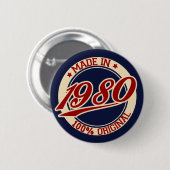 Made in 1980 button (Vorne & Hinten)