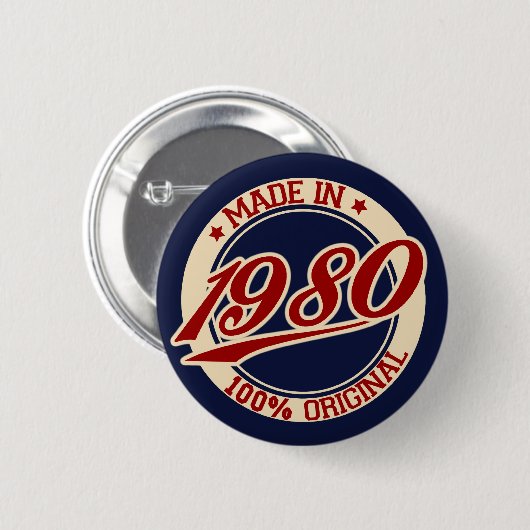 Made in 1980 button (Vorne & Hinten)