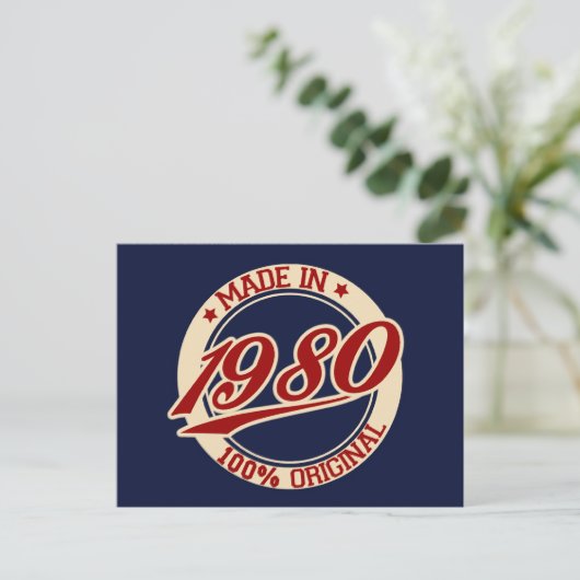 Made in 1980 postkarte (Stehend Vorderseite)