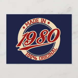 Made in 1980 postkarte
