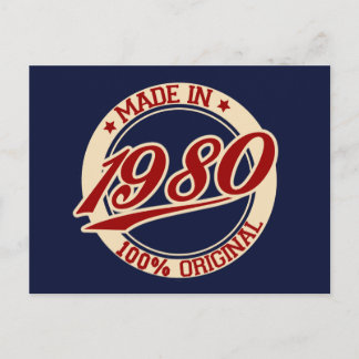 Made in 1980 postkarte