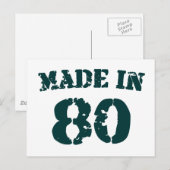 Made in 1980 postkarte (Vorne/Hinten)