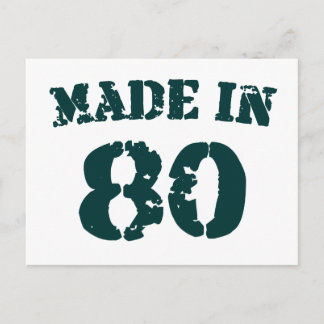 Made in 1980 postkarte