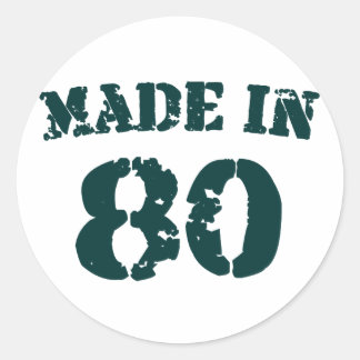 Made in 1980 runder aufkleber