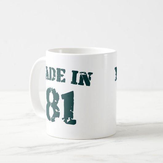 Made in 1981 kaffeetasse (Vorderseite Links)
