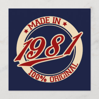 Made in 1981 karte