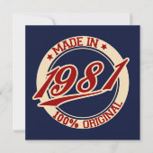 Made in 1981 karte (Vorderseite)