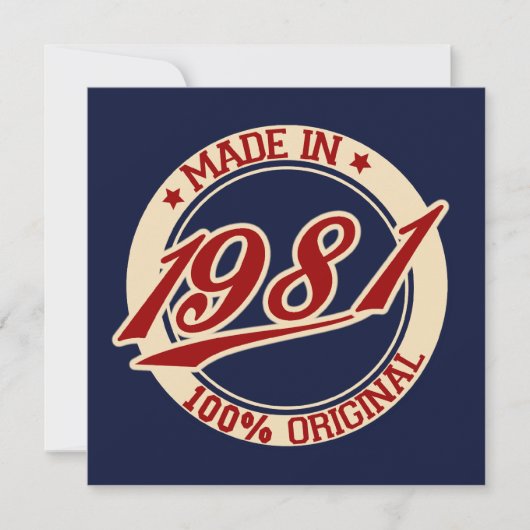 Made in 1981 karte (Vorderseite)