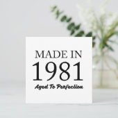Made in 1981 karte (Stehend Vorderseite)