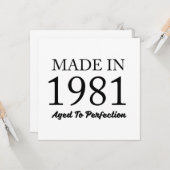 Made in 1981 karte (Vorderseite/Rückseite Beispiel)