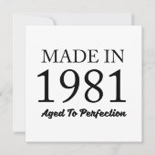 Made in 1981 karte (Vorderseite)