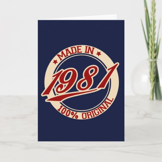 Made In 1981 Karte (Vorderseite)