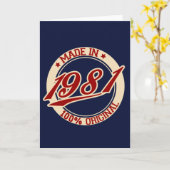 Made In 1981 Karte (Gelbe Blume)