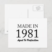 Made in 1981 postkarte (Vorne/Hinten)