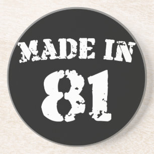Made in 1981 sandstein untersetzer