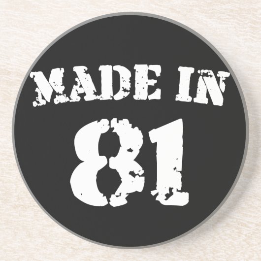 Made in 1981 sandstein untersetzer (Vorne)