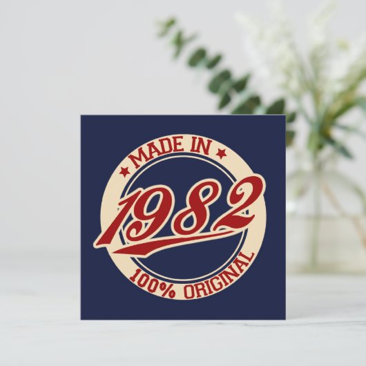 Made in 1982 karte (Stehend Vorderseite)