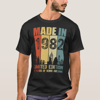 Made in 1982 Limited Edition 43 Years T-Shirt