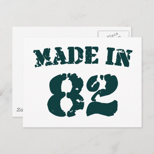 Made in 1982 postkarte (Vorne/Hinten)