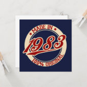 Made in 1983 karte (Vorderseite/Rückseite Beispiel)