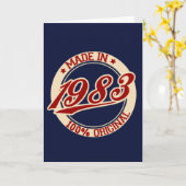 Made In 1983 Karte (Gelbe Blume)