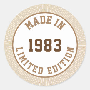Made in 1983 runder aufkleber