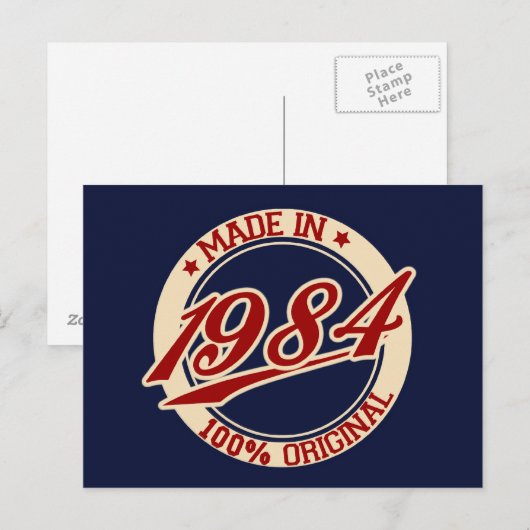 Made in 1984 postkarte (Vorne/Hinten)
