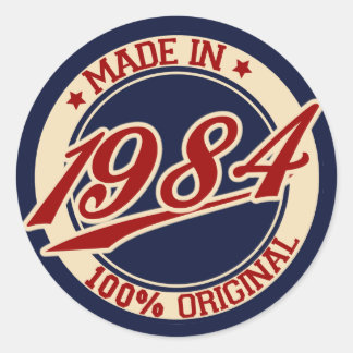 Made in 1984 runder aufkleber