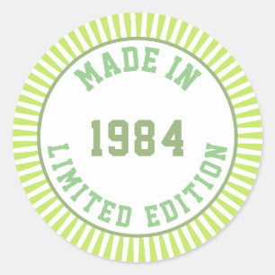 Made in 1984 runder aufkleber