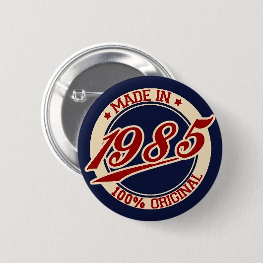 Made in 1985 button (Vorne & Hinten)